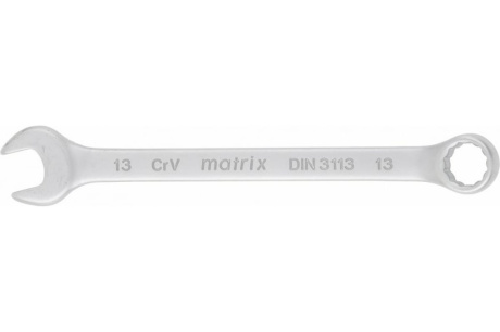 Купить Ключ комбинированный 13мм CR- V 15109 матовый хром MATRIX фото №2