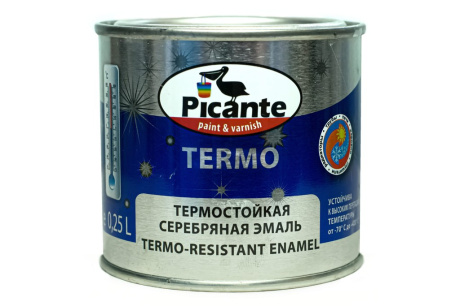Купить Эмаль термостойкая синт. алюмин.  0 25  PICANTE 19100-9006.0.25 фото №1