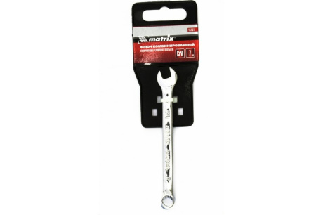 Купить Ключ комбинированный 7мм CRV полированный хром MATRIX 15151 фото №2