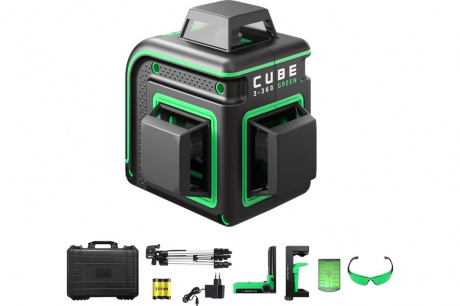 Купить Лазерный уровень ADA Cube 3-360 Green Ultimate Edition фото №1