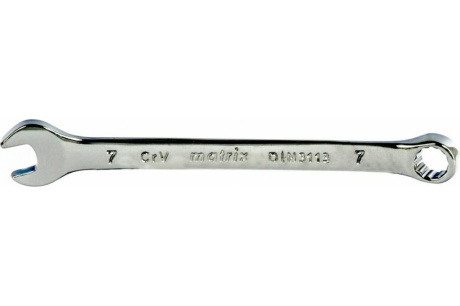 Купить Ключ комбинированный 7мм CRV полированный хром MATRIX 15151 фото №1