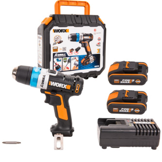 Купить Дрель аккумуляторная WORX AiDrill WX178.1 20V 2Ач кейс фото №1