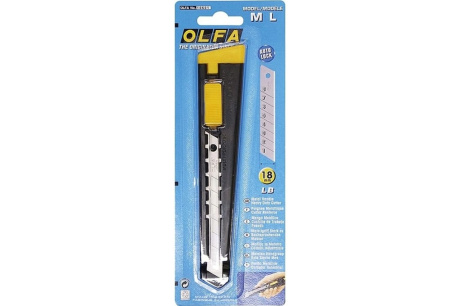 Купить Нож OLFA металлический с выдвижным лезвием  автофиксатор  18мм фото №2